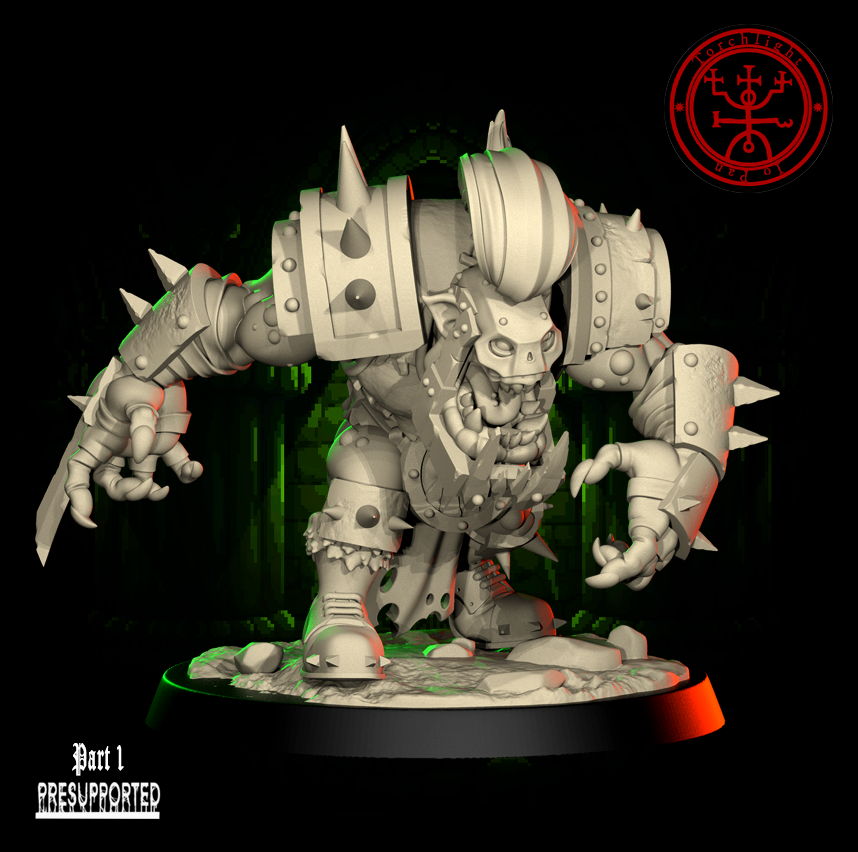 The GREEN FLASH - Brute Orc Team for Fantasy Football Miniature Tabletop Game – Torchlight Miniatures - TheMajorLab
