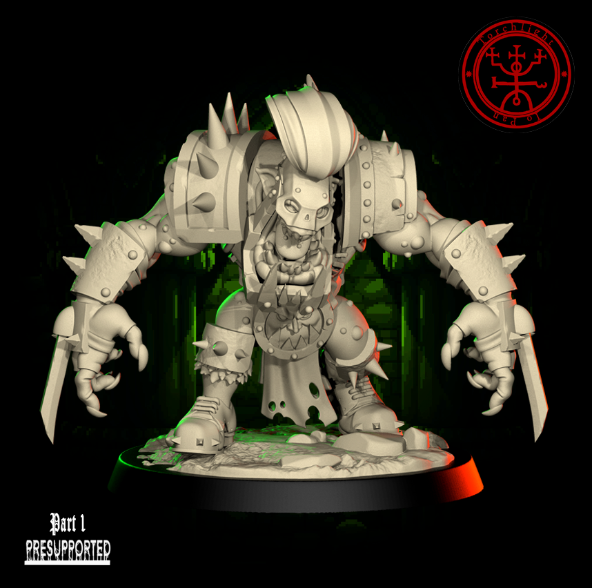 The GREEN FLASH - Brute Orc Team for Fantasy Football Miniature Tabletop Game – Torchlight Miniatures - TheMajorLab