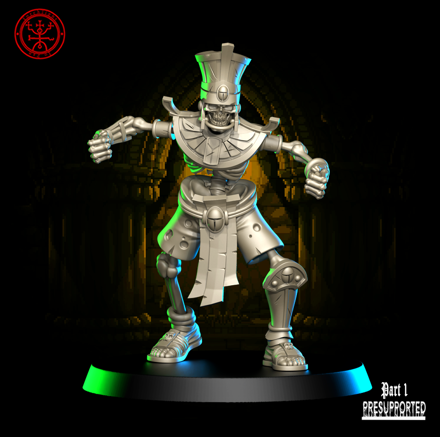 The Osteopharaosis Tomb Kings Team for Fantasy Football Miniature Tabletop Game Torchlight Models