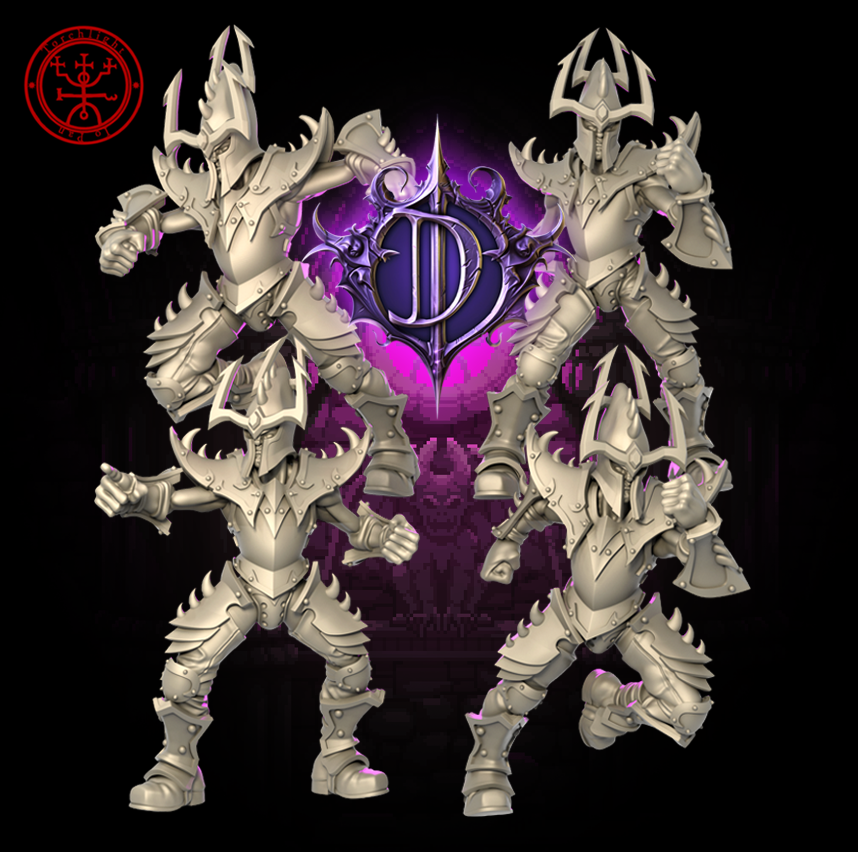 The Dark Daggers Dark Elves Team for Fantasy Football Miniature Tabletop Game Torchlight Models