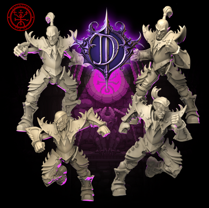 The Dark Daggers Dark Elves Team for Fantasy Football Miniature Tabletop Game Torchlight Models