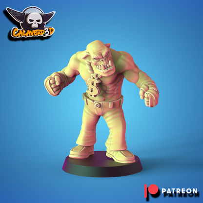 Prison Orcs Team - 22 High-Quality 3D Print Orc Miniatures | Blood Fantasy Football Bowl | Calaverd3D