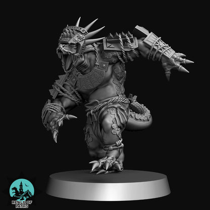 Cold Blooded – 16 High-Quality 3D Print Lizardmen Miniatures | Blood Fantasy Football Bowl | Realm of Paths