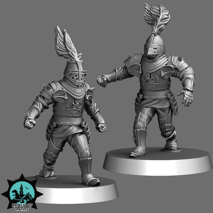 Human Noble Knight – Human Team for Fantasy Football Miniature Game - 24 High Quality Miniatures – Realm of Paths