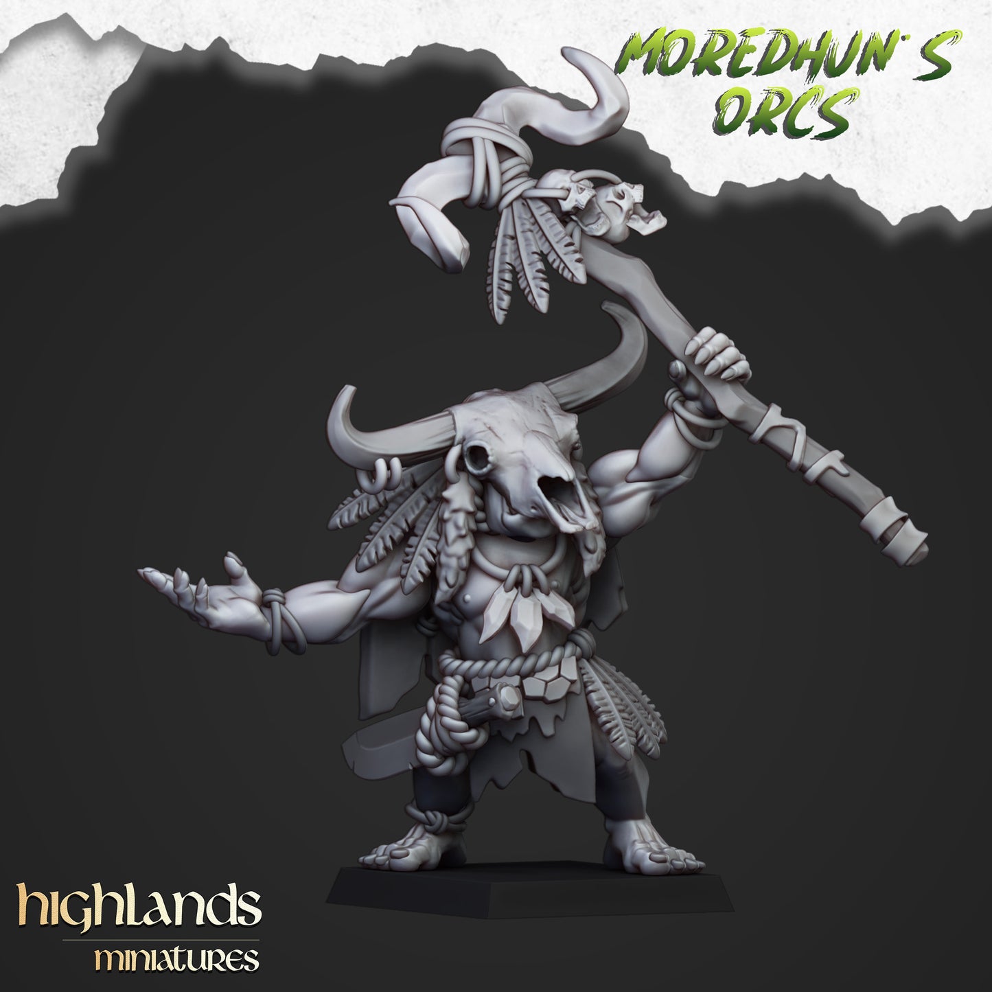 Moredhun's Orcs Cave Shaman - Orc Army - Highlands Miniatures - TheMajorLab