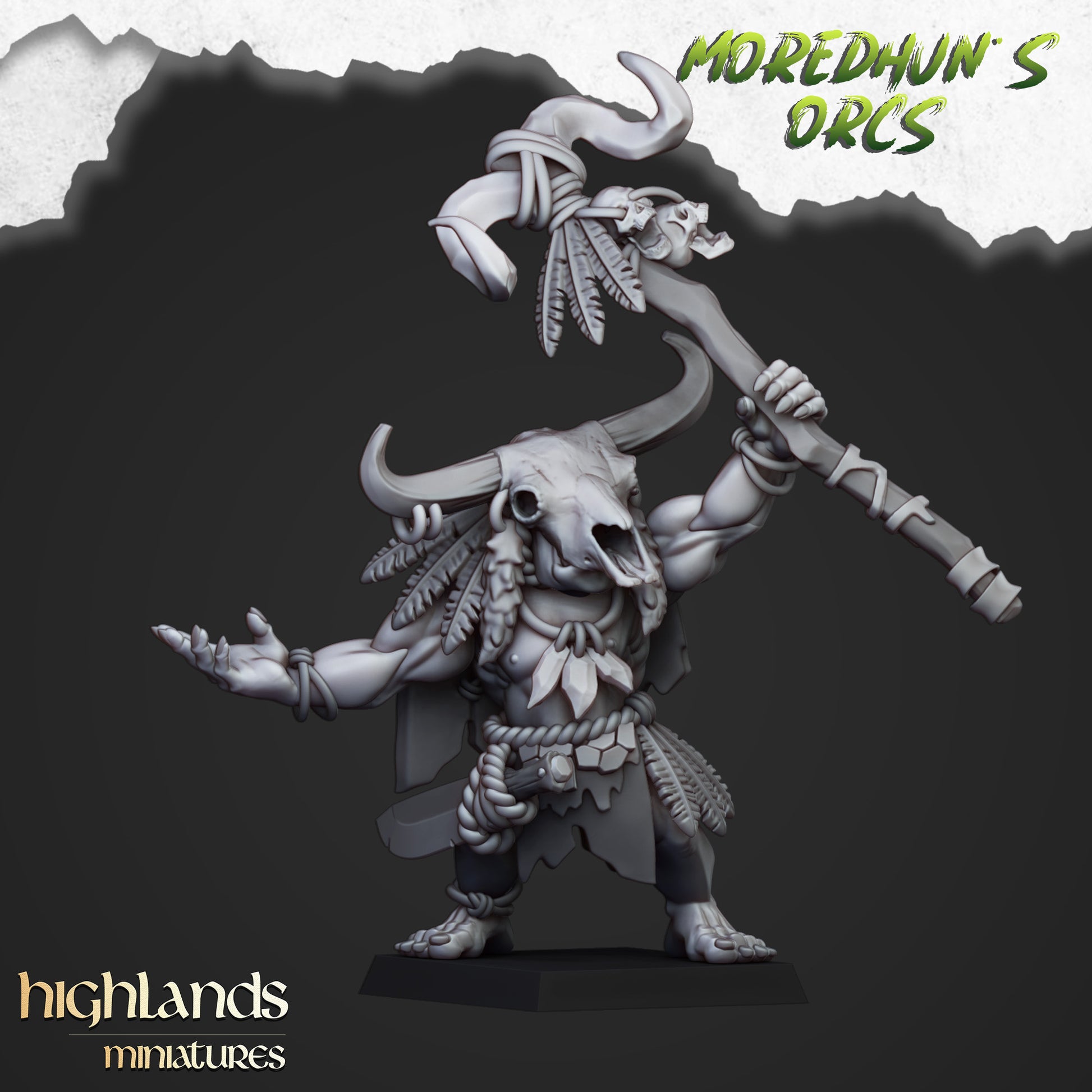 Moredhun's Orcs Cave Shaman - Orc Army - Highlands Miniatures - TheMajorLab
