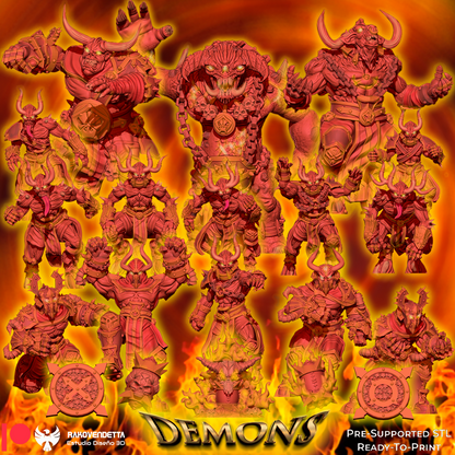 Demons Chaos Born Team for Fantasy Football Miniature Tabletop Game Rakovendetta