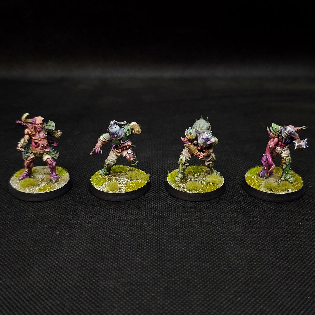 Fantasy Football tabletop Miniatures from THE CHILDREN OF CONTAGION Team featuring four unique models.