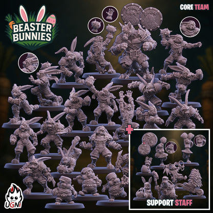 Easter Bunnies - Human Team for Fantasy Football Tabletop Games - UGNI Miniatures