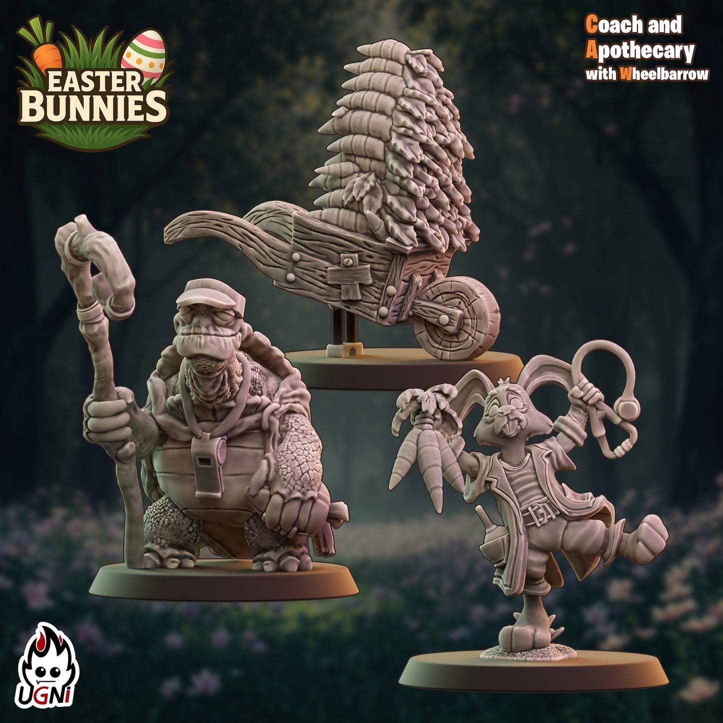 Easter Bunnies - Human Team for Fantasy Football Tabletop Games - UGNI Miniatures