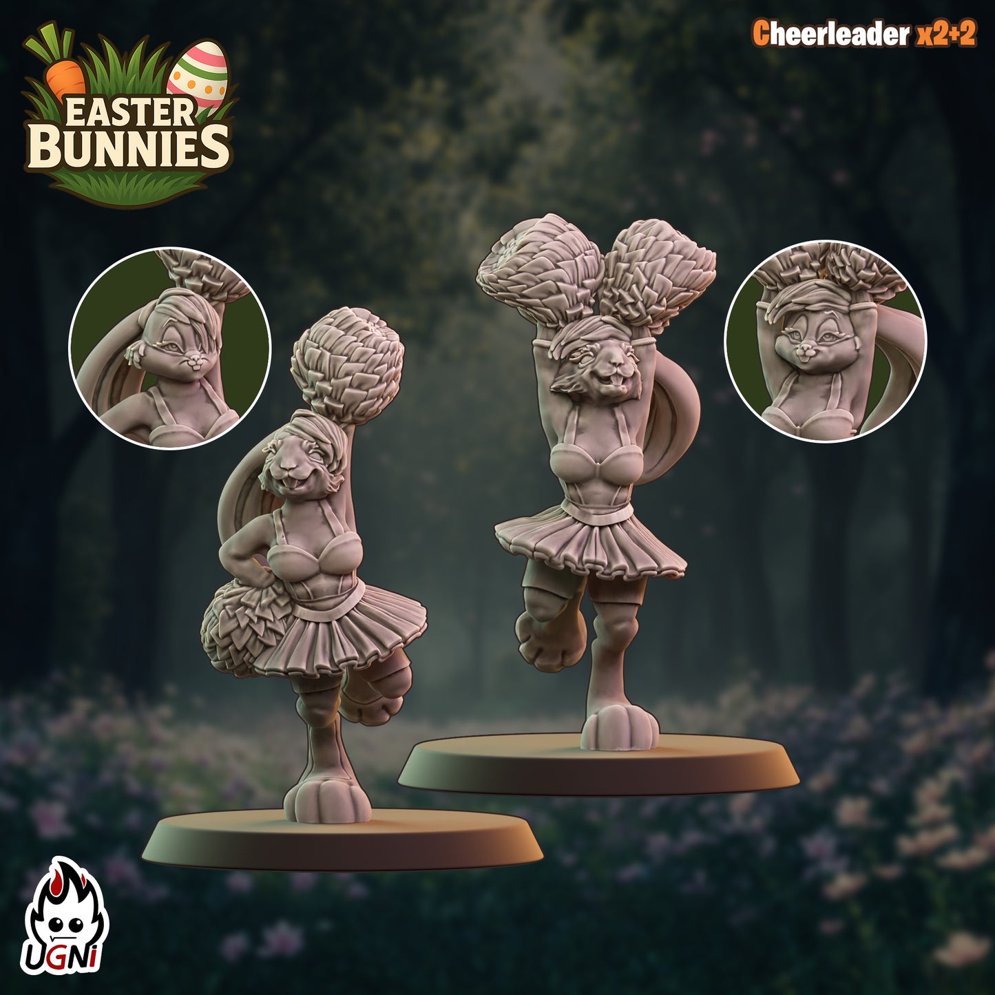 Easter Bunnies - Human Team for Fantasy Football Tabletop Games - UGNI Miniatures