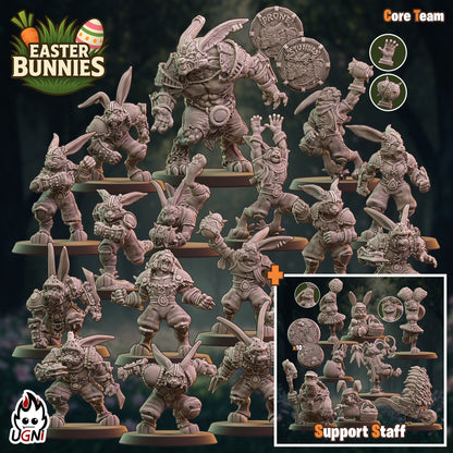 Easter Bunnies - Frogmen Team for Fantasy Football Tabletop Games - UGNI Miniatures - TheMajorLab