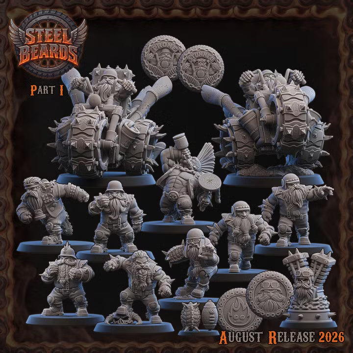 Steel Beards Dwarves Team Part 1 - UGNI Miniatures