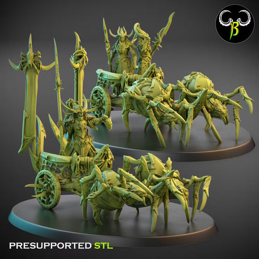 Chariots of the Eight Squad - ClayBeastCreation, Cult of the Eight dark elf miniatures