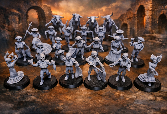 Los toreros muertos - Undead Team for Fantasy Football Miniature Tabletop Game - Calaverd3D - TheMajorLab