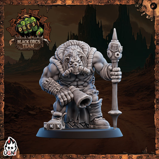 Coach Black Orcs Team Blood Fantasy Football Bowl UGNI Miniatures