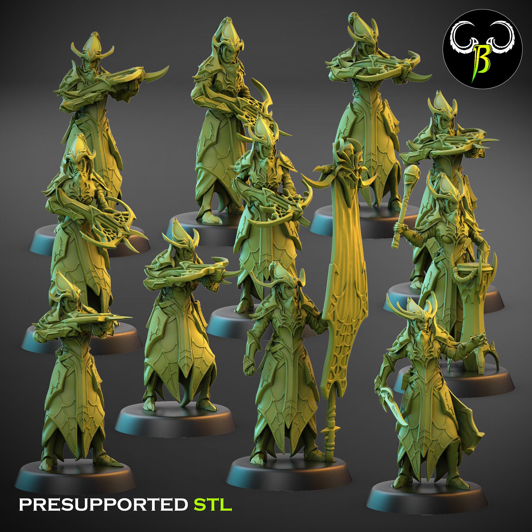 Ranged Cultist of the web - Cult of the EIGHT - Dark Elves army - Clay Beast Creations - TheMajorLab