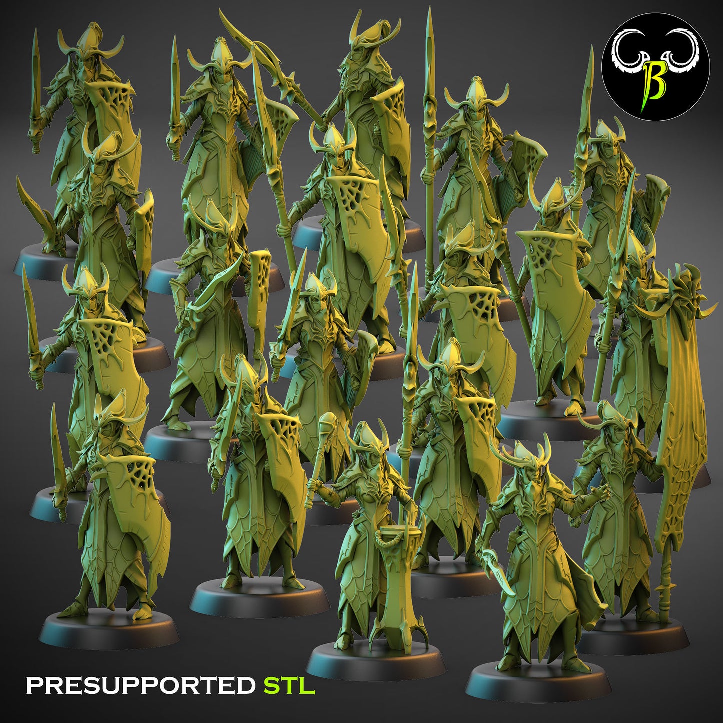 Melee Cultist of the web - Cult of the EIGHT - Dark Elves army - Clay Beast Creations - TheMajorLab