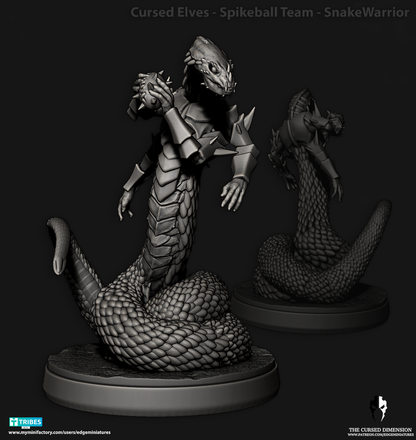 Spikeball Team Cursed Elves Dark Elves for Fantasy Football Miniature Tabletop Game Edge Miniatures