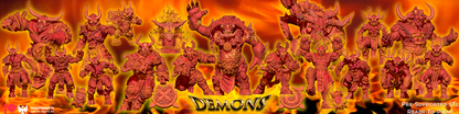 Demons Chaos Born Team for Fantasy Football Miniature Tabletop Game Rakovendetta