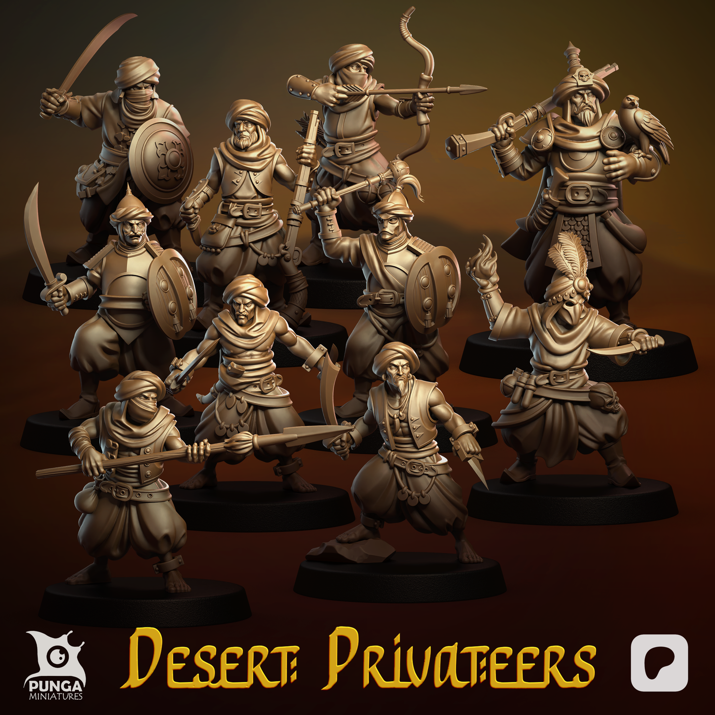 Desert Privateers Warband Human Miniatures Punga Miniatures