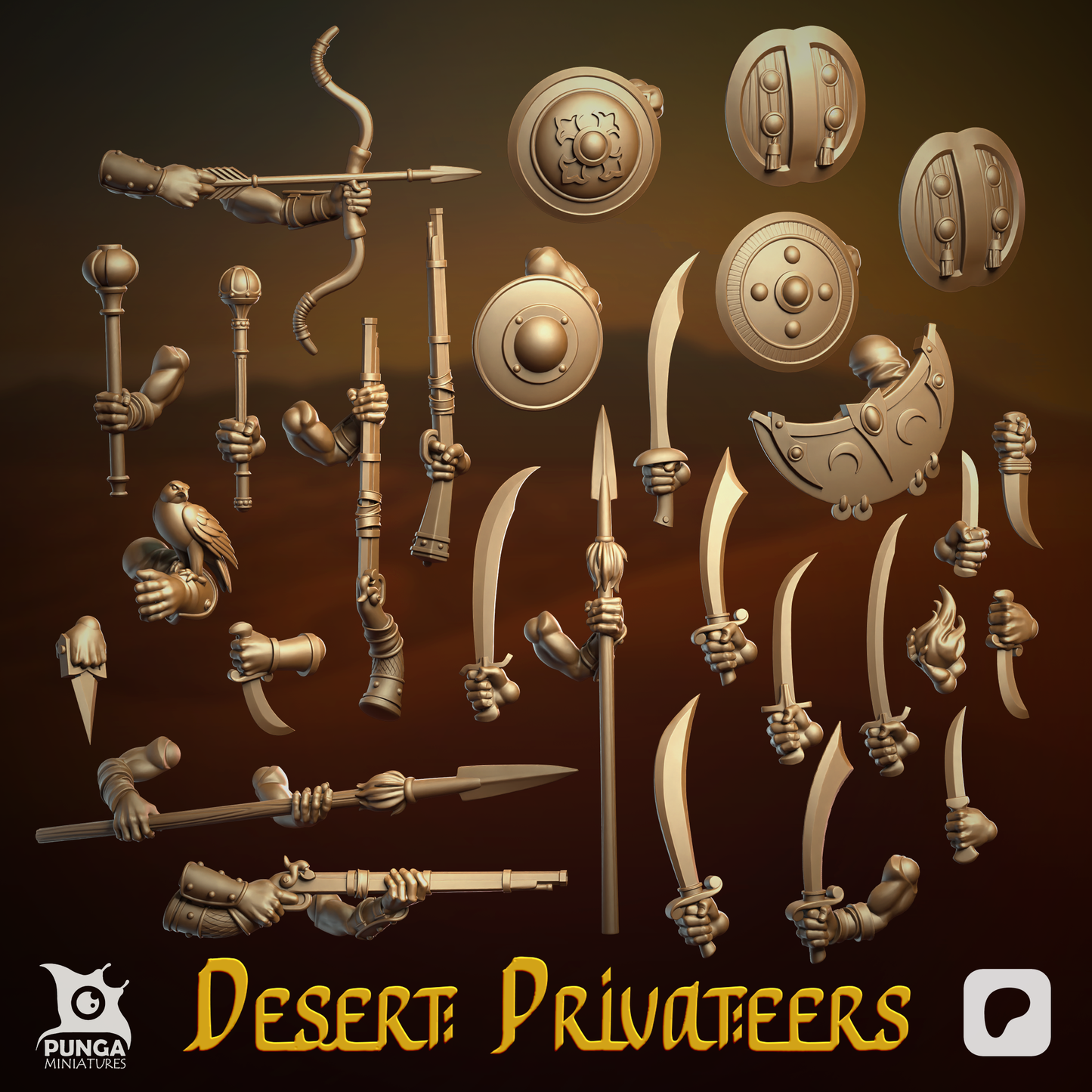 Desert Privateers Warband Human Miniatures Punga Miniatures