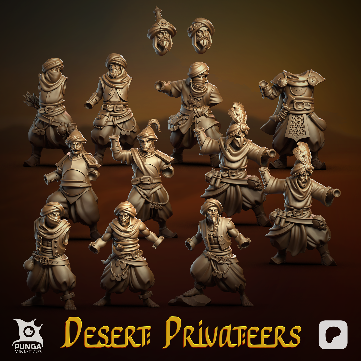 Desert Privateers Warband Human Miniatures Punga Miniatures