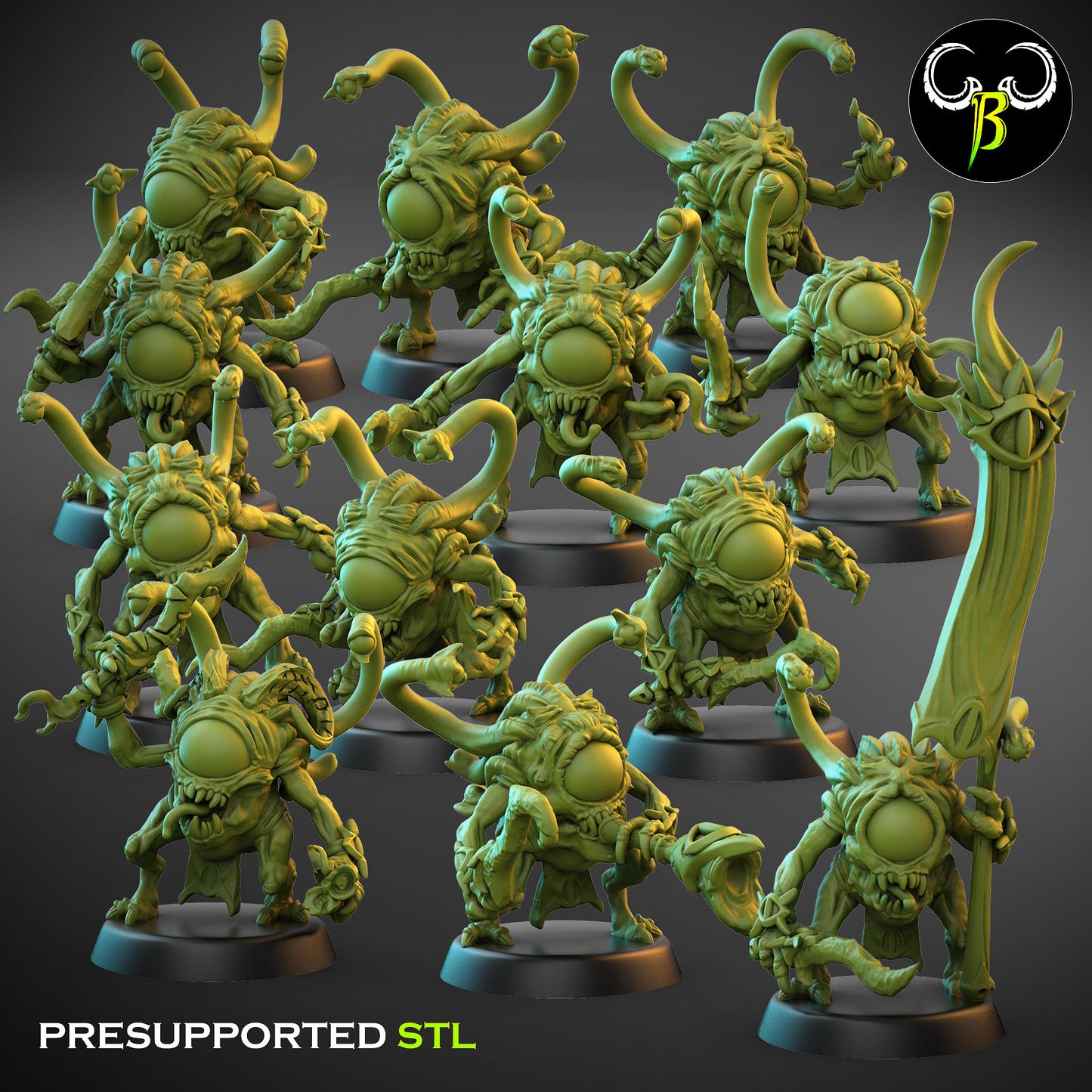 Eyecolites Squad - Dark Legion - Chaos Army - Clay Beast Creations