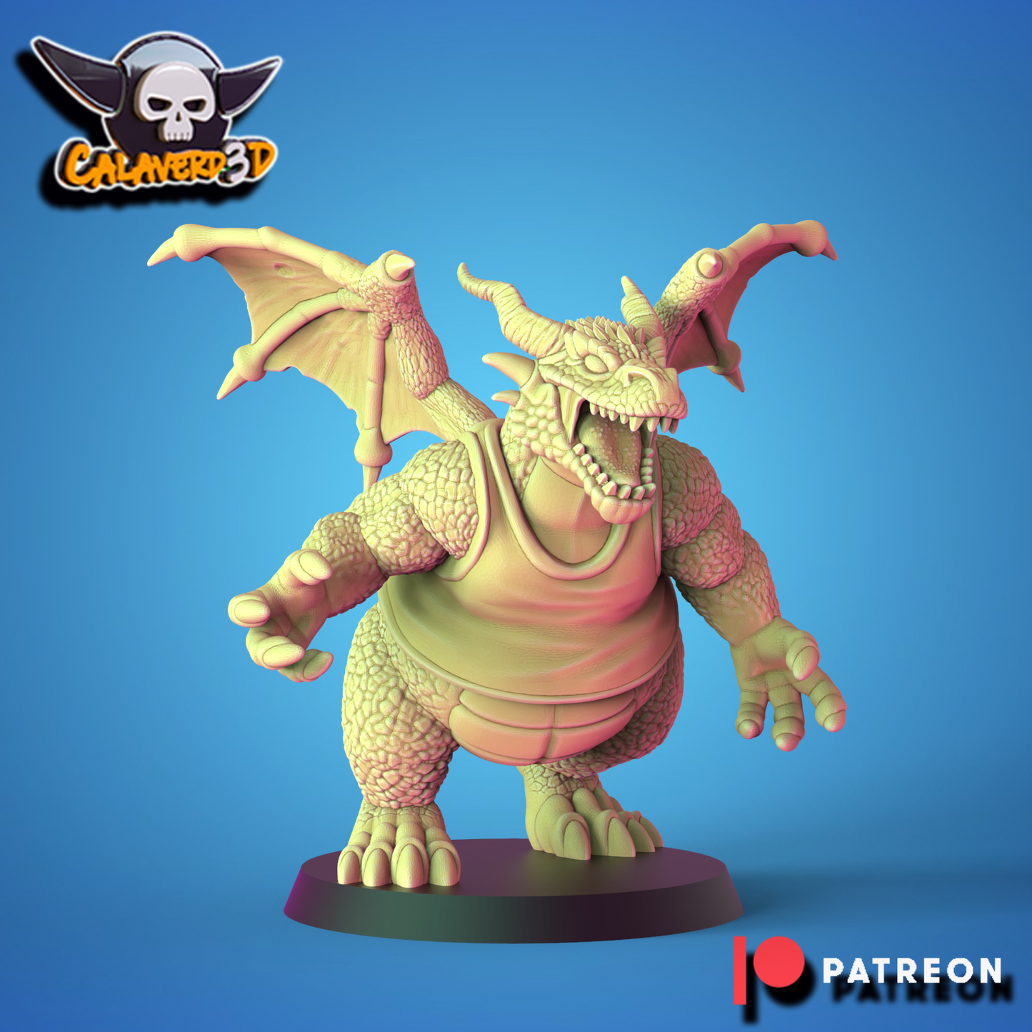 Dragon Force Lizardmen Team - 17 High-Quality 3D Print Miniatures | Blood Fantasy Football Bowl | Calaverd3D