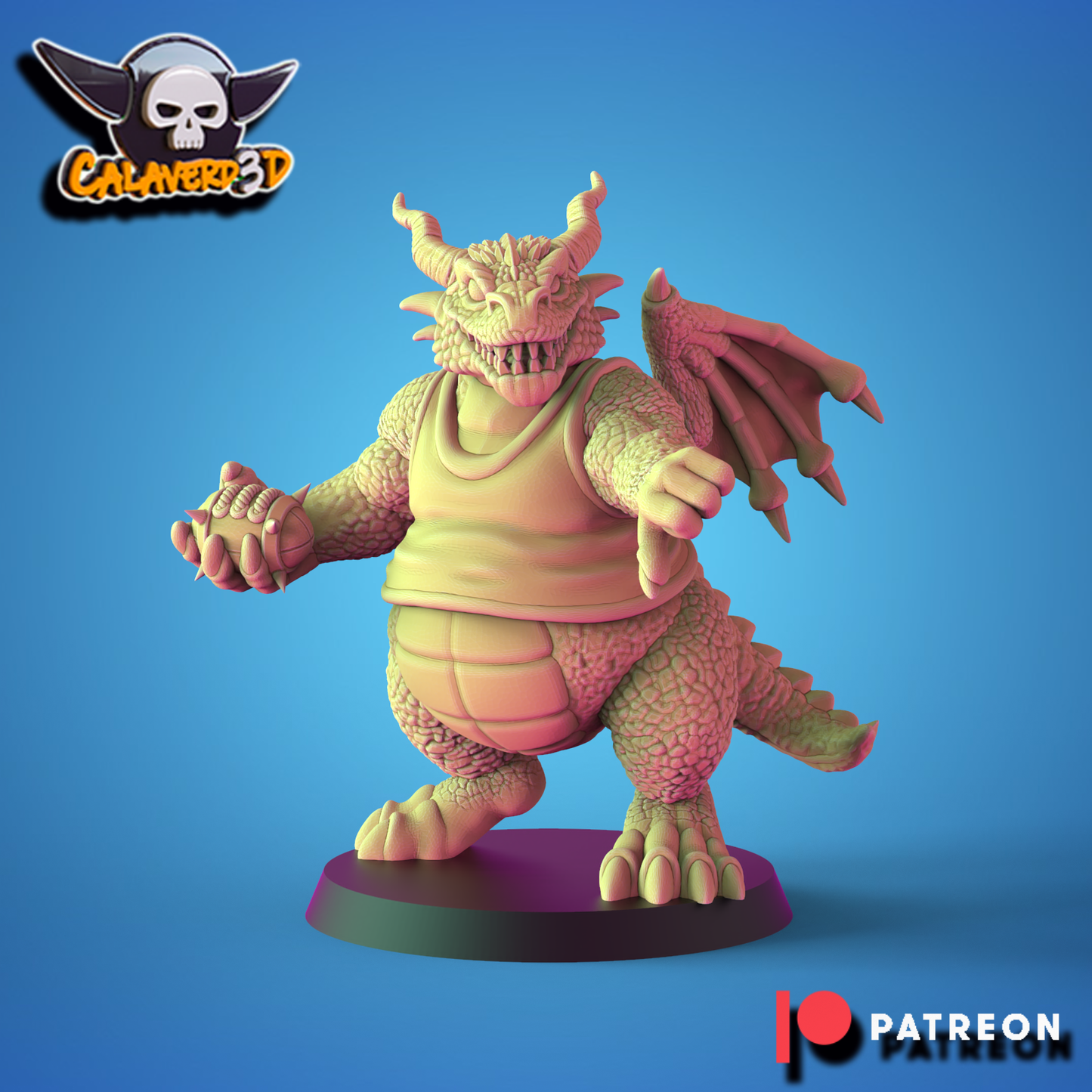 Dragon Force Lizardmen Team - 17 High-Quality 3D Print Miniatures | Blood Fantasy Football Bowl | Calaverd3D