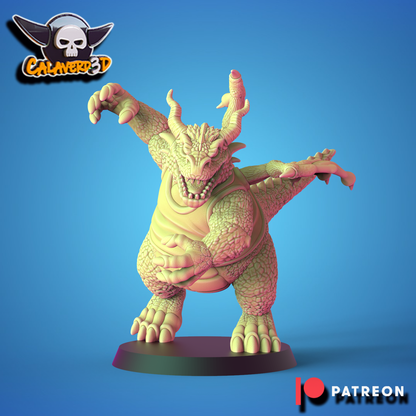 Dragon Force Lizardmen Team - 17 High-Quality 3D Print Miniatures | Blood Fantasy Football Bowl | Calaverd3D