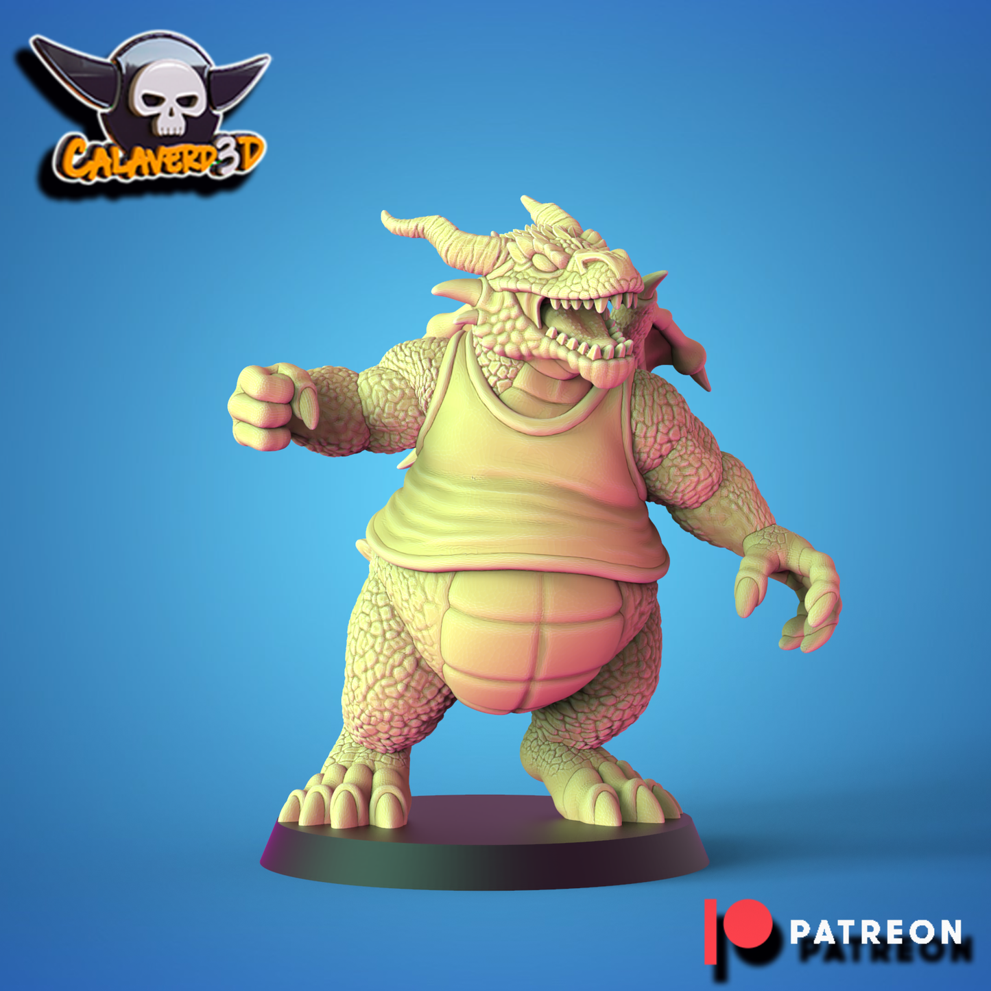 Dragon Force Lizardmen Team - 17 High-Quality 3D Print Miniatures | Blood Fantasy Football Bowl | Calaverd3D