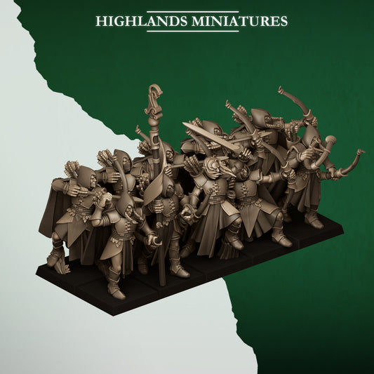 Archers - Wood Elves - Feral Elves - Highlands Miniatures