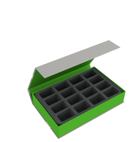 Feldherr magnetic box green for 16 miniatures