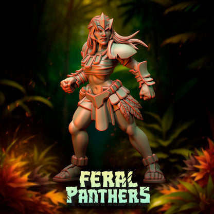 Feral Panthers Amazon Fantasy Football Team – 16 Resin Miniatures by Punga Miniatures - TheMajorLab