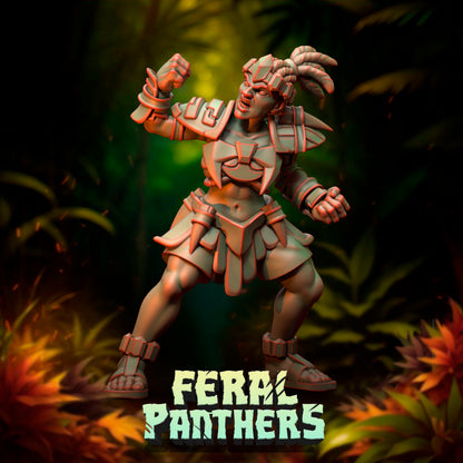 Feral Panthers Amazon Fantasy Football Team – 16 Resin Miniatures by Punga Miniatures - TheMajorLab