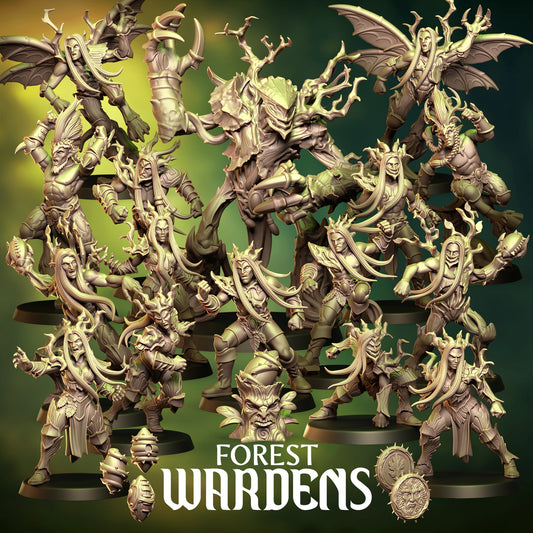 Forest Wardens - Wood Elves - Team for Fantasy Football Miniature Tabletop Game - Punga Miniature - TheMajorLab