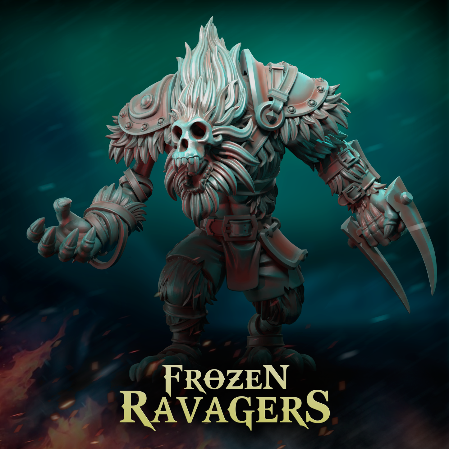 Frozen Ravagers Undead Necromantic Horror Norseman Team Fantasy Football Punga Miniatures