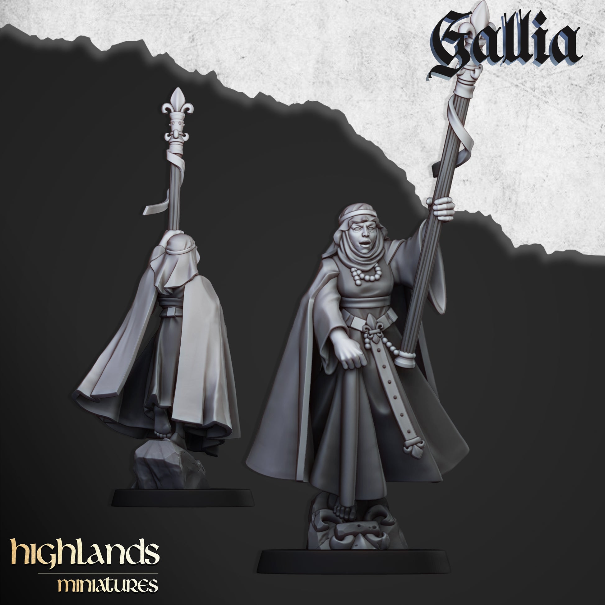 Damsel of Gallia – Humankind Army - Highlands Miniatures - TheMajorLab