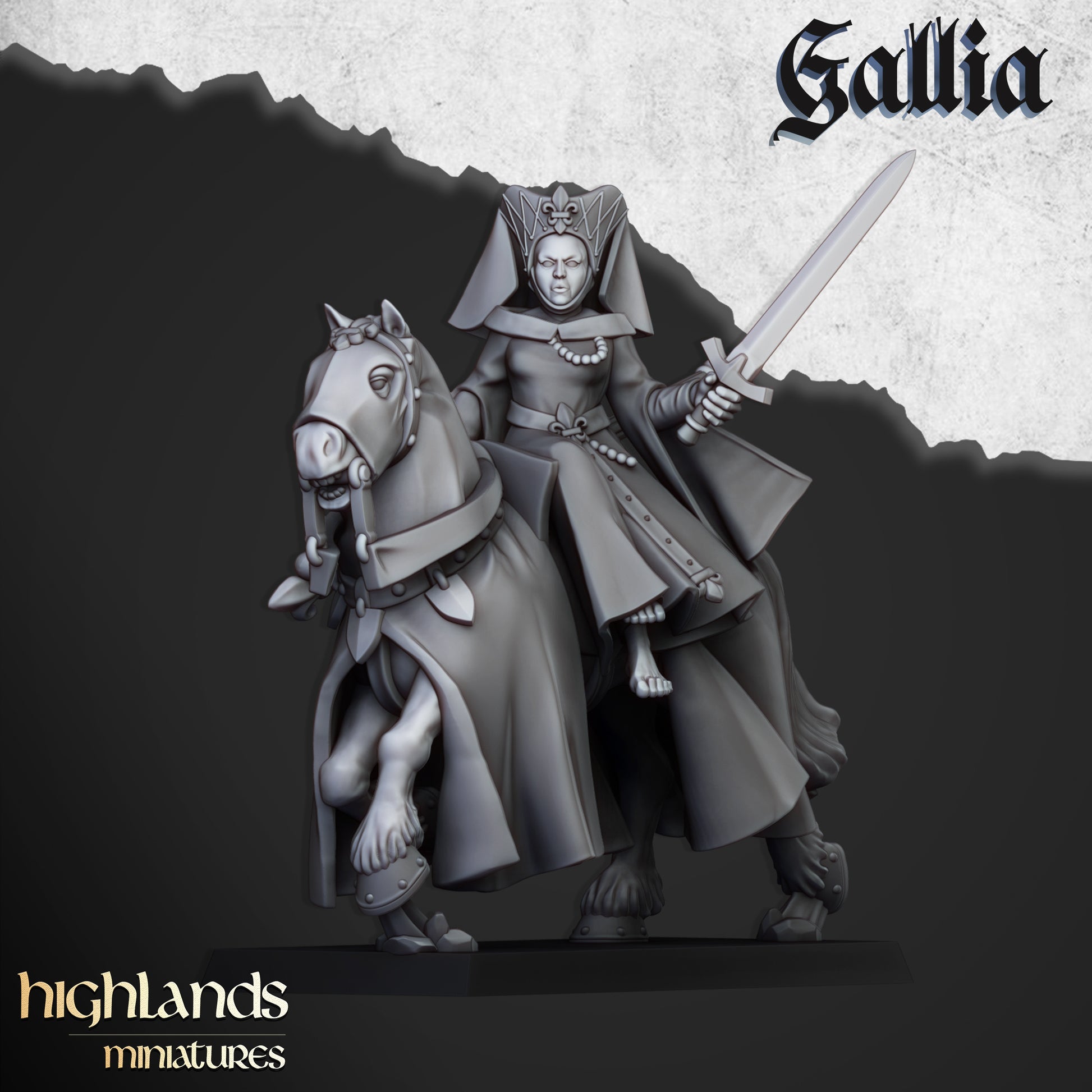 Damsel of Gallia – Humankind Army - Highlands Miniatures - TheMajorLab