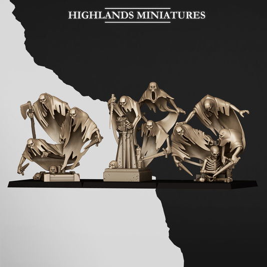 Monsters of the Crypt – Ghost Swarms by Highlands Miniatures | Resin Undead Spirits for Fantasy Wargames