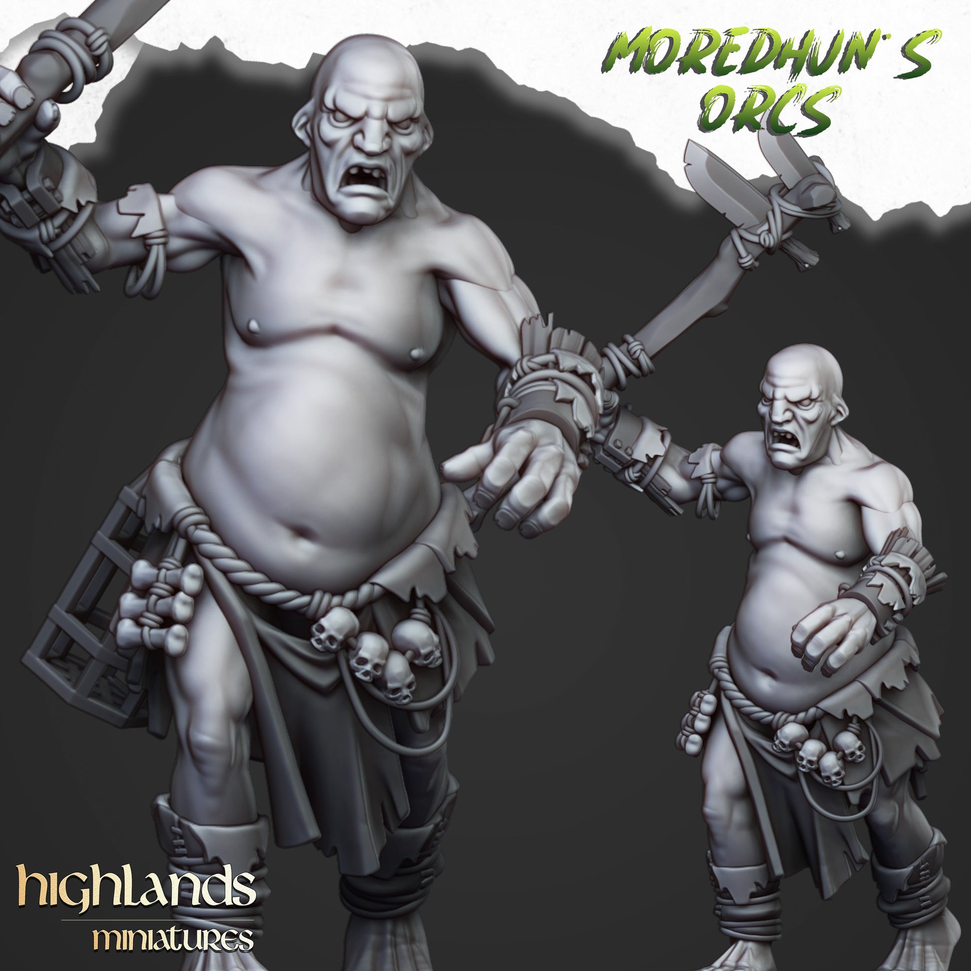Moredhun's Orcs Mountain Giant - Orc Army - Highlands Miniatures - TheMajorLab