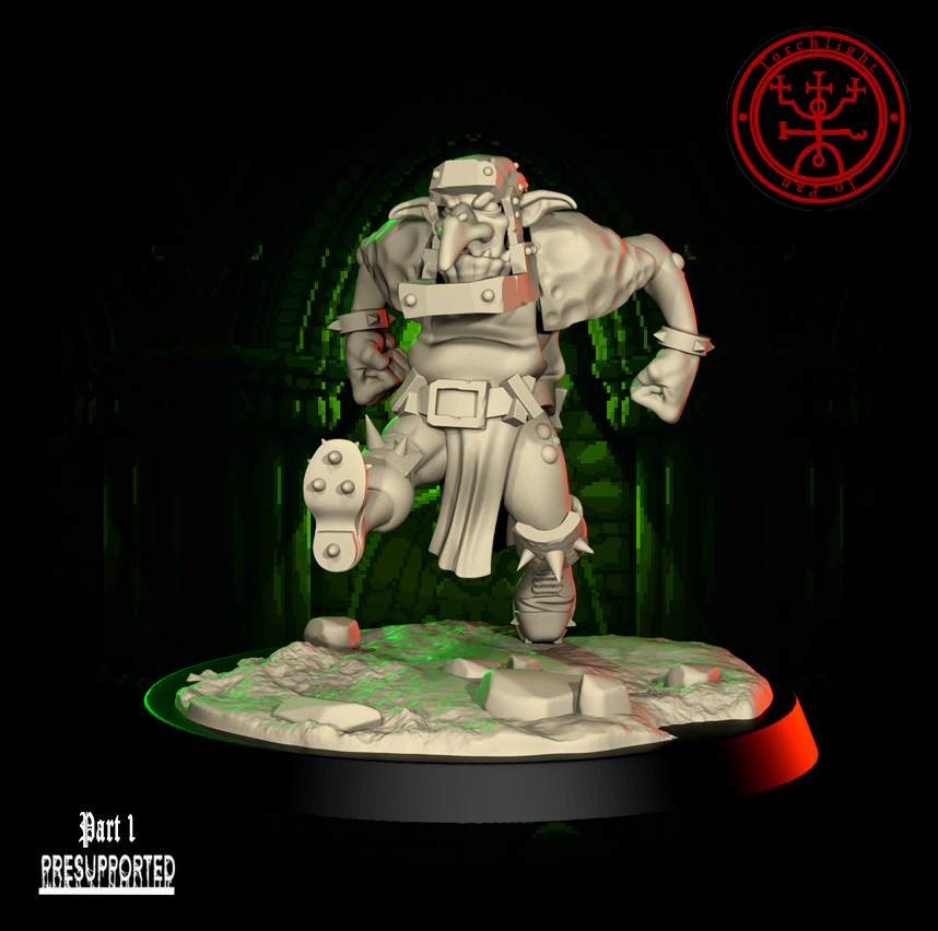 The GREEN FLASH - Brute Orc Team for Fantasy Football Miniature Tabletop Game – Torchlight Miniatures - TheMajorLab