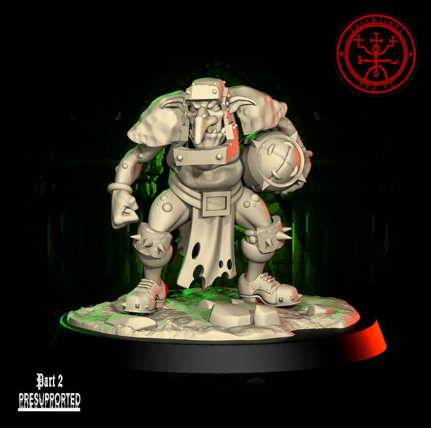 The GREEN FLASH - Brute Orc Team for Fantasy Football Miniature Tabletop Game – Torchlight Miniatures - TheMajorLab