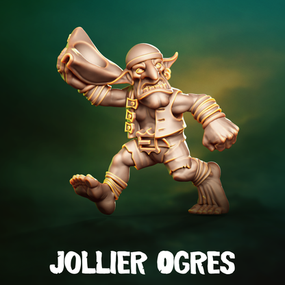 Jollier Ogres Team for Fantasy Football Miniature Tabletop Game Punga Miniature - TheMajorLab