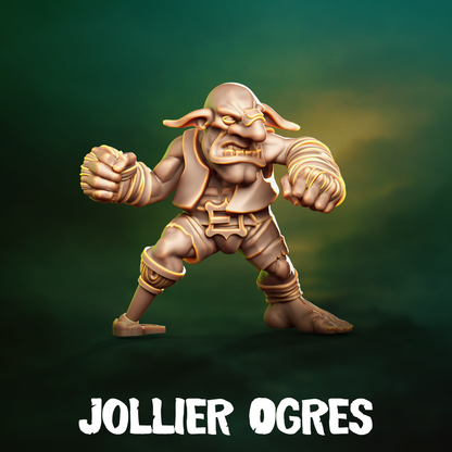 Jollier Ogres Team for Fantasy Football Miniature Tabletop Game Punga Miniature - TheMajorLab