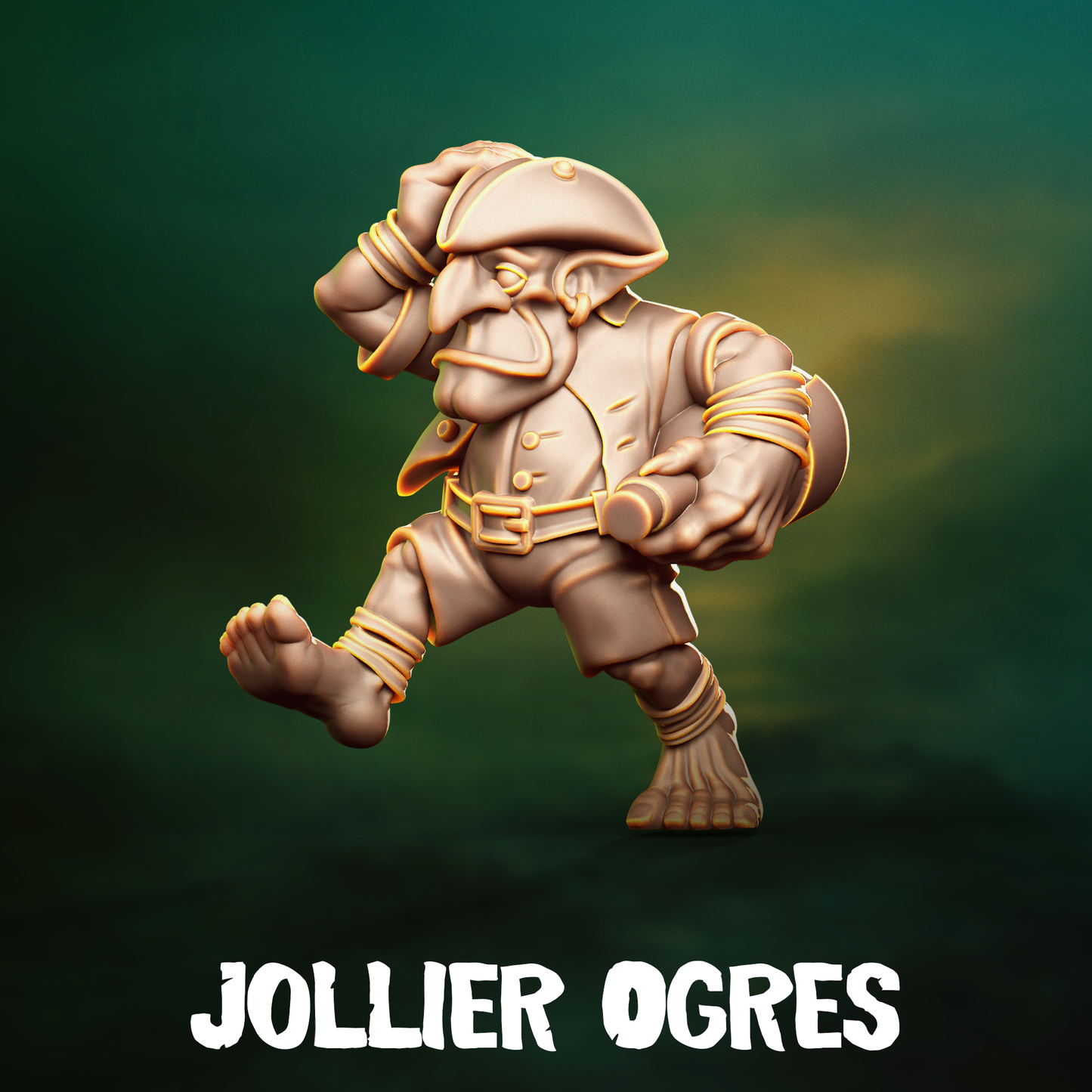 Jollier Ogres Team for Fantasy Football Miniature Tabletop Game Punga Miniature - TheMajorLab