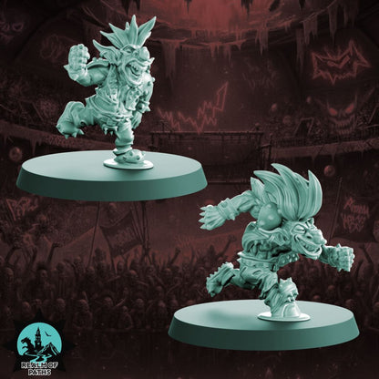 THE SPIKY PUNK Goblin Team for Fantasy Football Miniature Tabletop Game Realm of Paths