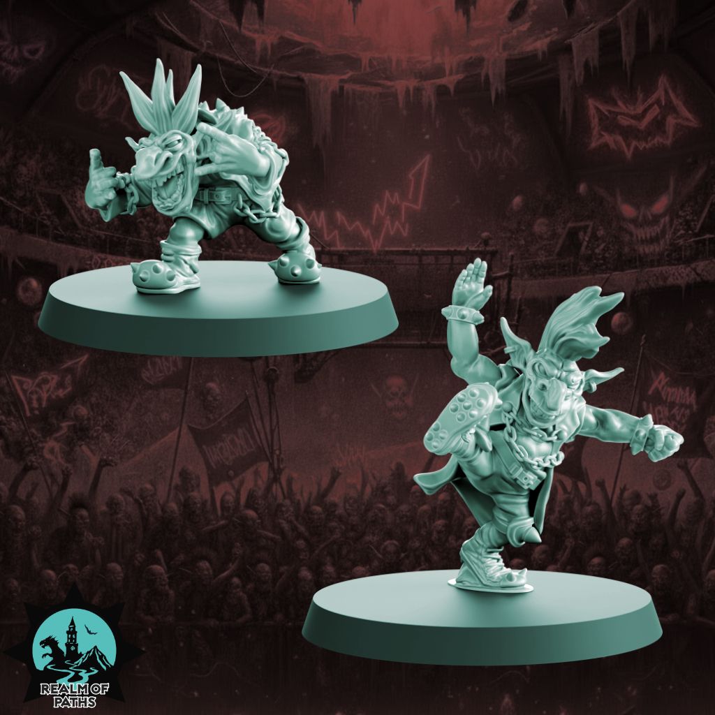 THE SPIKY PUNK Goblin Team for Fantasy Football Miniature Tabletop Game Realm of Paths