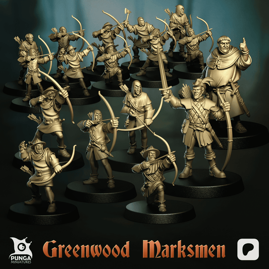 The Greenwood Marksmen – Human Warband (12 Miniatures) by Punga Miniatures